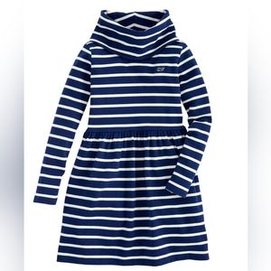 Funnel Neck Stripe Knit Dress Vineyard Vines Size 3T